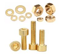 Foyoram Viti a testa cilindrica M3 x 10 mm, con esagono incassato e dadi, disco piatto in ottone, 30 pezzi (M3 x 10 mm)
