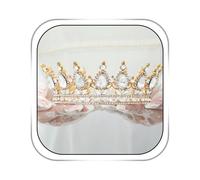 Foyte Corona e diademi in oro barocco con strass scintillanti, corona da sposa, diademi da principessa, per donne e ragazze (argento e oro)