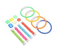 FOYTOKI 1 Set Giocattoli da Immersione Colorati per Cerchi Gemme e Bastoni per Piscina e Giardino Stimolano Visione Abilità Natatorie