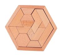 FOYTOKI 1 Set Puzzle Geometrico Legno Educativo per Sviluppa Creatività e Capacità Problemi Diy Tangram Montessori