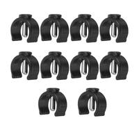 FOYTOKI 10 Pezzi Clip a Forma di C per Bastoni da Passeggio e Deambulatori, Accessori Antiscivolo in Abs e Acciaio, Morsetti Affidabili per Persone Anziane e Disabili