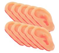 FOYTOKI 10 Pezzi Orecchie Finte in TPR Beige, Aspetto Realistico, Giocattolo in Gomma Morbida per Cosplay e Scenografia, per Halloween e Pesce D'aprile
