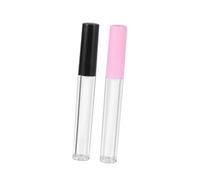 FOYTOKI 10 pezzi Tubetti Vuoti per Lucidalabbra Trasparenti con Tappo Rosa e Nero Contenitori per Cosmetici Labiali da Viaggio Bottiglie per Lip Gloss Olio Labbra e Tinta Design Compatto
