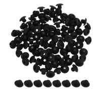 FOYTOKI 100 Pezzi Tappi per Fori per Pannello Forato in Gomma Nera, Tondi, per Ganci Pegboard, Fissaggio Nascosto e Supporto Robusto, per Pareti Ufficio e Garage