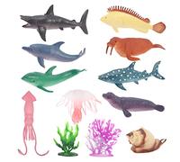FOYTOKI 12 Pezzi Animali Marini Realistici per Giocattoli Educativi per Stimolare Creatività per Decorare Casa e Apprendere Natura