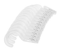 FOYTOKI 12 Pezzi Gancio con Clip Multifunzione, Bianco PP | Design Semplice e Minimale, Presa Sicura, per Esposizione al Dettaglio e Casa, Previene la Caduta degli Oggetti