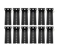 FOYTOKI 12 staffe scorrevoli per tastiera sotto la scrivania - Staffa di supporto scorrevole per cassetto - Accessori per cassetti e tastiere per computer, connettore per guide per armadietti, nero