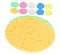 FOYTOKI 12pezzi Spugnette Ovali Per Spugne Riutilizzabili Cellulosa Per Esfoliazione e Rimozione Make-up Compatte Colori Variati Per Viaggi e