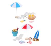 FOYTOKI 13 Mini Decorazioni Da Spiaggia: Giocattolo Da Spiaggia in Miniatura in Resina E Plastica Per Casa Delle Bambole, Giardino, Sabbiera E Decorazioni Fai Da Te A Tema Oceano.