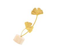 FOYTOKI 1pezzi Ginkgo Leaf Ornament Iron Art Con Base Naturale Decorazione Elegante Per Casa e Festa Design Realistico e Atmosfera Di