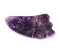 FOYTOKI 1pezzi Massaggiante Ametista Naturale Per Viso e Occhi Strumento Di Bellezza Per Massaggio Antirughe e Della Con Tavoletta Scraping Inclusa Facile Da Pulire e Utilizzare Per