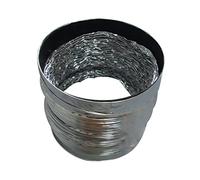 FOYTOKI 1pezzi Tubo Flessibile Alluminio Doppio Per Ventilazione Hvac Di e Facile Da Pulire Per Cucine Bagni e Argento