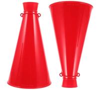 FOYTOKI 2 Pezzi Megafoni Giocattolo Corno da Calcio in Plastica Rossa, Accessori per Tifo Sportivo e Feste, Corni Rumorosi Portatili per Eventi e Bomboniere