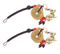 FOYTOKI 2 Pezzi Portachiavi Coniglio in Ottone, Ciondolo Decorativo Vintage | Pendaglio Pratico e Creativo, Adatto a Zaino e Borse, Stile Delicato, per Decorare L'anno del Coniglio