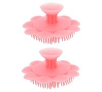 FOYTOKI 2 Pezzi Spazzola Silicone per Capelli e Capelluto Doppia Faccia Massaggio Delicato Rimuovi Crosta Latte Spazzola Bagno Morbida e Leggera per Viaggi e Casa