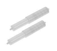 FOYTOKI 2 Pezzi Supporto Rolli Carta Igienica in Plastica Molla Retrattile, Pratico Porta Rotolo per Bagno e Hotel, Colore Bianco, Design Compatto