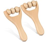 FOYTOKI 2 Pezzi Wood Massager Roller Portable Foot Neck Shoulder Massagers Lightweight For Whole Body Relaxation