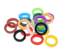 FOYTOKI 20 Pezzi Cappucci per Chiavi in Silicone Rotondi Colorati per Casa e Viaggio Design Leggero e Vestibilità Sicura, Coperture Protettive Facili da Identificare Colore Colore Casuale