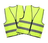 FOYTOKI 2Pezzi Gilet Riflettente Alta Visibilità Giubbotto Sicurezza Neon per Attività Outdoor Corsa e Costruzione Design Traspirante per Strumenti