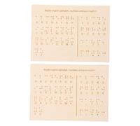 FOYTOKI 2pezzi Tabella Didattica Braille Legno Da Strumento Educativo Per Apprendimento Alfabeto e Dei Numeri Utensile Montessori Per Ciechi e Ipovedenti Alta Durabilità e Facile Da
