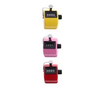 FOYTOKI 3 Pezzi Contapezzi Manuale Mini Colorato a Pressione, 4 Cifre 9999 | Azzeramento Rapido, Uso Semplice, Corpo in Plastica, Aspetto Moda e Pratico, per Conteggio Sportivo Quotidiano Colore Casuale