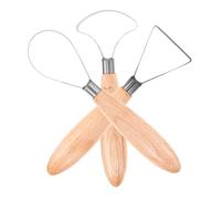 FOYTOKI 3 Pezzi Strumenti Scultura Argilla con Lama Dentata e Manico in Legno Raschietti per Modellare Ceramica e Argilla Utensili per Intaglio e Lavorazione Creativa Adatti Principianti