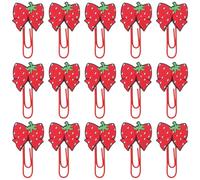 FOYTOKI 30 pezzi di graffette decorative creative: graziose graffette a forma di fiocco, segnalibro - Agenda per bambini, accessori, regali per San