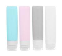 FOYTOKI 4pezzi Da Viaggio in Silicone Riutilizzabili Dispenser Per Lozioni Portaoggetti Per Da Toeletta e Leggero