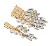 FOYTOKI 4pezzi Fermagli Coccodrillo per Capelli Donna Piccole Forcine per Capelli Perle Accessori per Styling dei Strumenti per Trucco