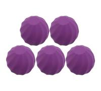 FOYTOKI 5 Pezzi Contenitori per Lucidalabbra Vuoti in Plastico Porpora a Forma di Sfera, Eleganti e Facili da Trasportare, per DIY e Burrocacao Fatti in Casa