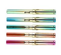 FOYTOKI 5 pezzi Penne Stilografiche Colorate per Calligrafia Penne Portatili con Sacchetti per Studenti Strumento Scrittura Elegante e Ricaricabile