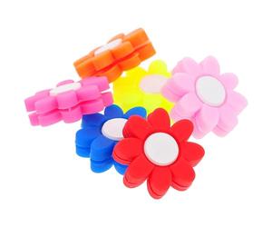 FOYTOKI 6 Pezzi Antivibratore a Forma di Fiore in Silicone | Facile da Montare, Resta Saldo, Assorbe Urti, Accessorio Piccolo, per Racchetta da Tennis Colore Casuale