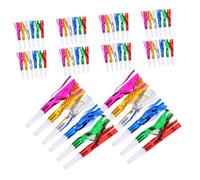 FOYTOKI 60 Pezzi Fischietti Colorati per Soffiatori Metallici con Frange per Feste di Compleanno Eventi Sportivi e Capodanno Facili da Soffiare per Animare Party di Gruppo