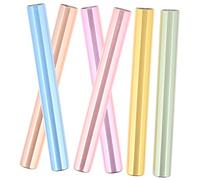 FOYTOKI 6pezzi Penne Per Manicure Con Cappucci Decorativi e Impermeabili Protezione Leggera Per Pennelli Nail Art Colori Arcobaleno Opachi Accessori Per Unghie e Manicure Fai Te