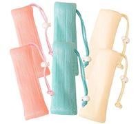 FOYTOKI 6pezzi Sacchetti Portasapone Doccia Multistrato Colorati Rete Esfoliante Per Sapone Schiumoso Morbidi e Portatili Per Viso e Corpo Adatti Saponi Artigianali Viaggio
