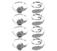 FOYTOKI 8 Pezzi Anello per Maglieria Professionale in Lega Argento, Portatile Design Creativo e Delicato, per Mantenere Costante la Tensione del Filo nel Lavoro a Uncinetto