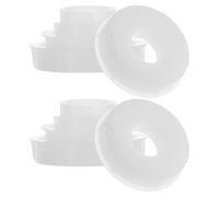 FOYTOKI Adattatori per boccole delle ruote, riduttori per mole da banco, kit da 2 set in plastica bianca, spessore 7-8 mm, per lavorazione del legno e dei metalli