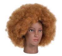 FOYTOKI Afro Wig Corto Riccio Sintetico Donna Parrucca Afro Naturale Soffice e Leggera Design Traspirante per Cosplay Feste Tema e Uso Quotidiano Look Curly Fluffy
