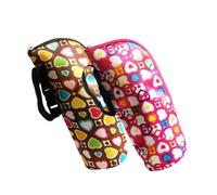 FOYTOKI Borsa Termica Per Bottiglia Latte Bambino Bambina Copribottiglia Isolante, Portatile Con Maniglia Per Passeggino, Mantiene Caldo e Freddo 3-4 Ore, Set Da 2 Pezzi Rosa e Marrone