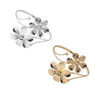 FOYTOKI Bracciale aperto da donna 2 pezzi con fascia superiore decorativa in lega e per eventi e cerimonie