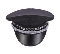 FOYTOKI Cappello da Guardia Comodo da Indossare Traspirante e Design a Rete Nero Ampio Bordo Cotone-poliestere per Spettacoli Sul Palco