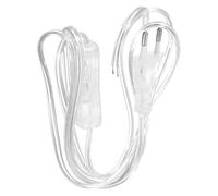 FOYTOKI Cavo di Prolunga Lampada Presa Europea Trasparente in Rame e Pvc, 1,8 Metri, Facile da Usare, per Riparazioni Domestiche e Progetti Fai da Te