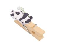 FOYTOKI Clip Fermacarte in Legno Foglia di bambù 50 Pezzi a Forma di Panda Multiuso per Documenti e Foto, Ideali per Decorazioni Domestiche e Eventi