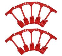 FOYTOKI Clip per Cartellino del Prezzo Rosso in PP Design Elegante Regolabile per Espositori e Segnaletica in 10 Pezzi