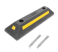 FOYTOKI Cordolo di Parcheggio in Gomma Resistente Foro Preforato e Funzione Anti Pressione per Uso in Garage e Piazze, Stopper per Ruote Auto Efficiente e Durevole