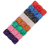 FOYTOKI Cubo in poliedro, 24 pezzi, cubi bianchi, cubi colorati, per feste, fai da te, fai da te, cubi su misura, scacchiera, scacchiera in acrilico, per bambini, giocattolo a punta delle dita