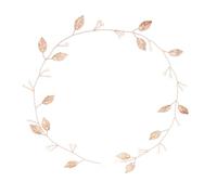 FOYTOKI Decorazioni Per Chioma Foglie Di Vite in Lega, Copricapo Da Sposa Per Feste Private e Uscite, Accessorio Da Damigella D'onore Oro Rosa