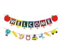FOYTOKI Decorazioni Scuola Bandiere per Scuola in Carta 2 Pezzi Perfette per Decorazioni Classe Primaria per Pareti Dell'aula e Festa di Accoglienza