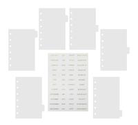 FOYTOKI Divisori per Raccoglitori a 6 Anelli Set 7 Fogli in Pp Trasparente Divisore di per e Ricerche in Ufficio o Scuola