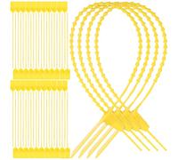 FOYTOKI Etichette di Sicurezza Autobloccanti Anti-Manomissione in Plastica 100Pezzi per Trasporto, Contenitori, Valigie e Applicazioni Industriali